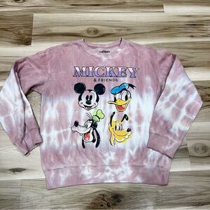 Disney Mickey and Friends Tie Dye Graphic Crewneck Women’s Small